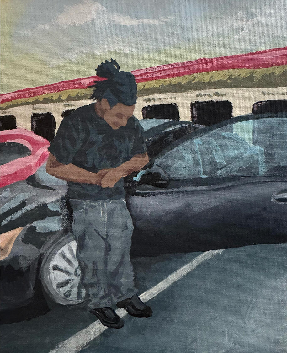 Store Front, 11" x 8", Acrylic on Canvas, 2025