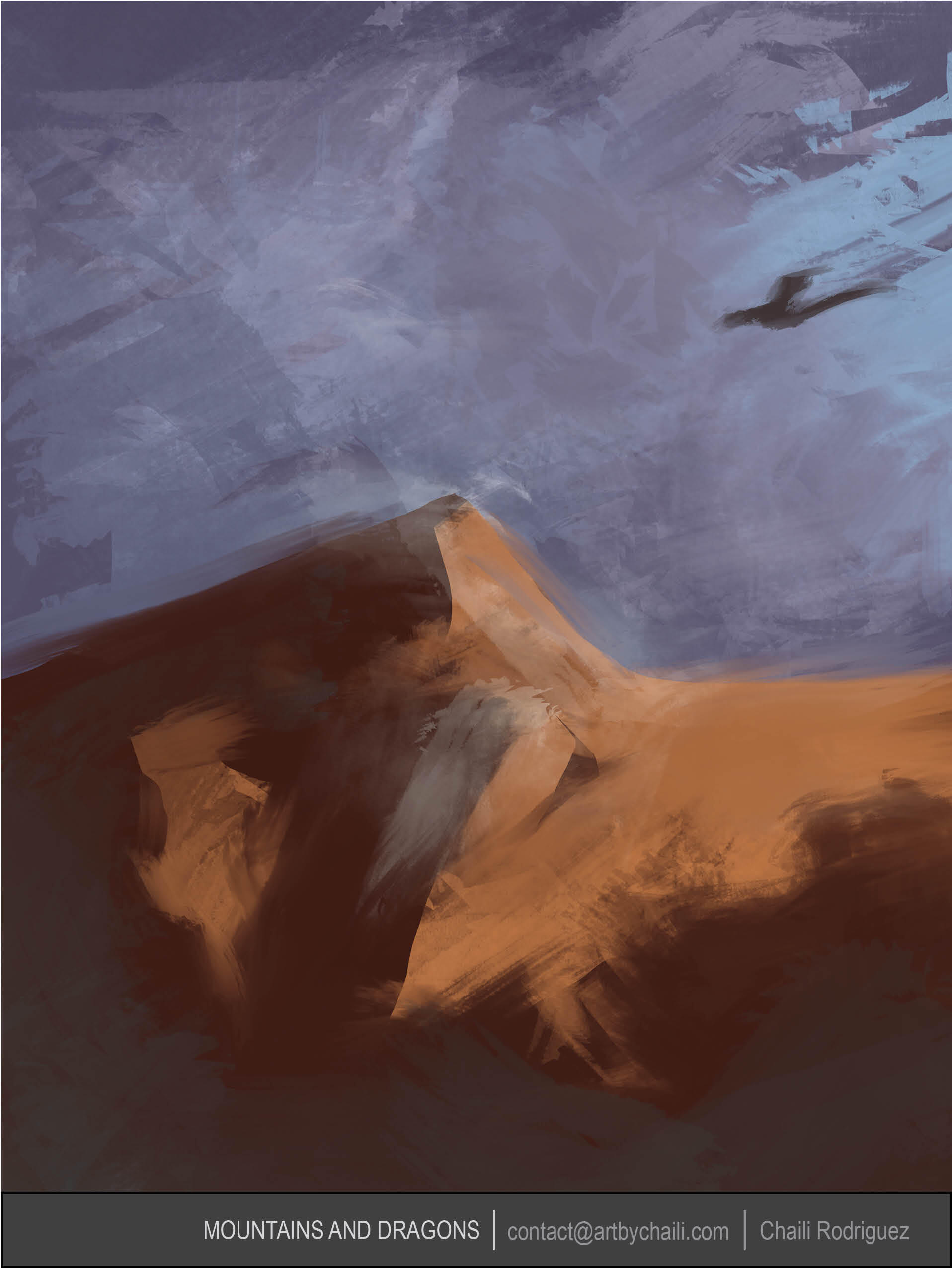 Mountains and Dragons, contact@artbychaili.com, Chaili Rodriguez